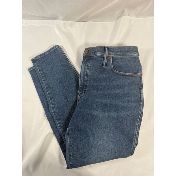 Madewell Denim - Madewell 10" High Rise Skinny Jeans Women's Size 33 Dark Wash Denim Stretch NWT